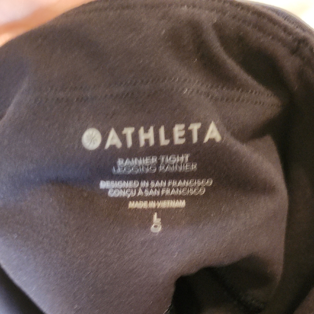 Athleta Black Paneled Leggings - Picture 2 of 5